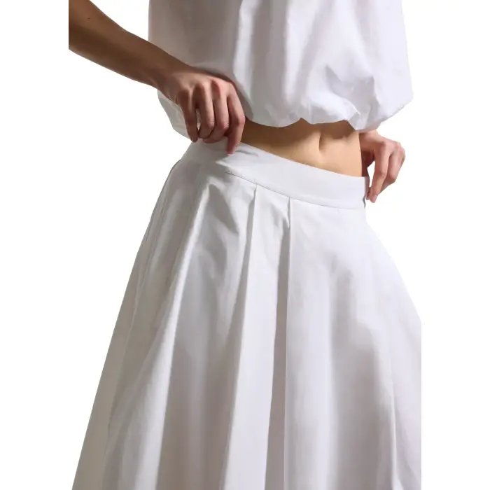 Gonna lunga plissettata donna Stefanel Blanc