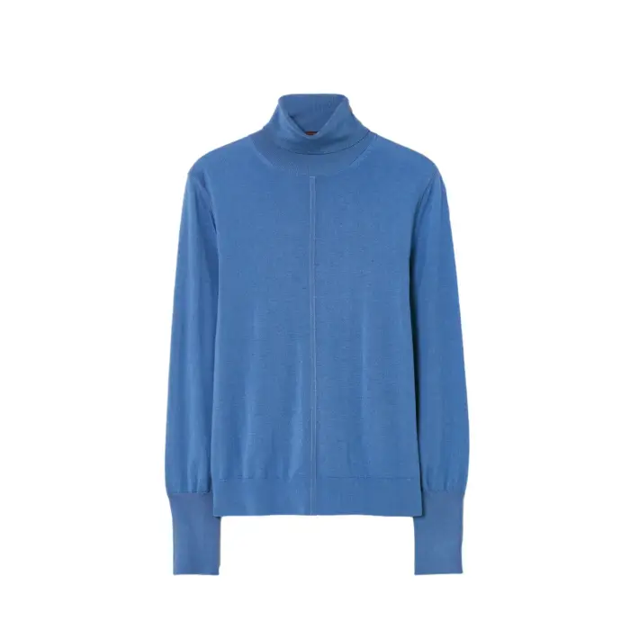 Maglione a collo alto in lana donna Stefanel Bleu