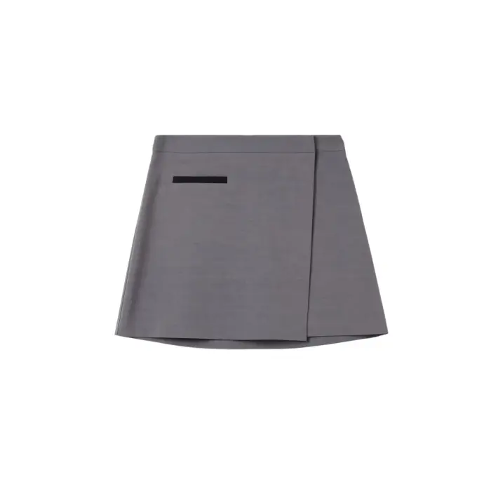 Mini Gonna in Poliacetato Donna Stefanel Gris