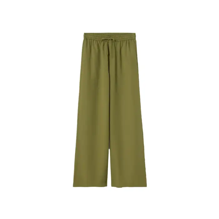 Pantaloni wide-leg donna Stefanel Vert