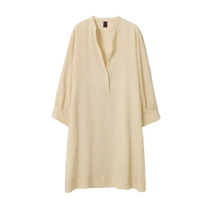 Stefanel Robe chemise in ramia donna Kaftan Blanc