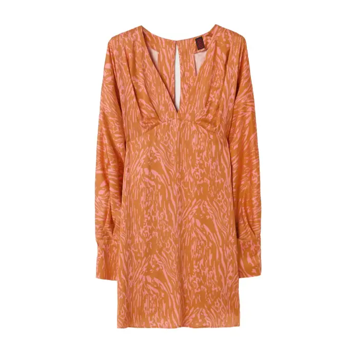 Stefanel Robe in satin stampata donna Orange