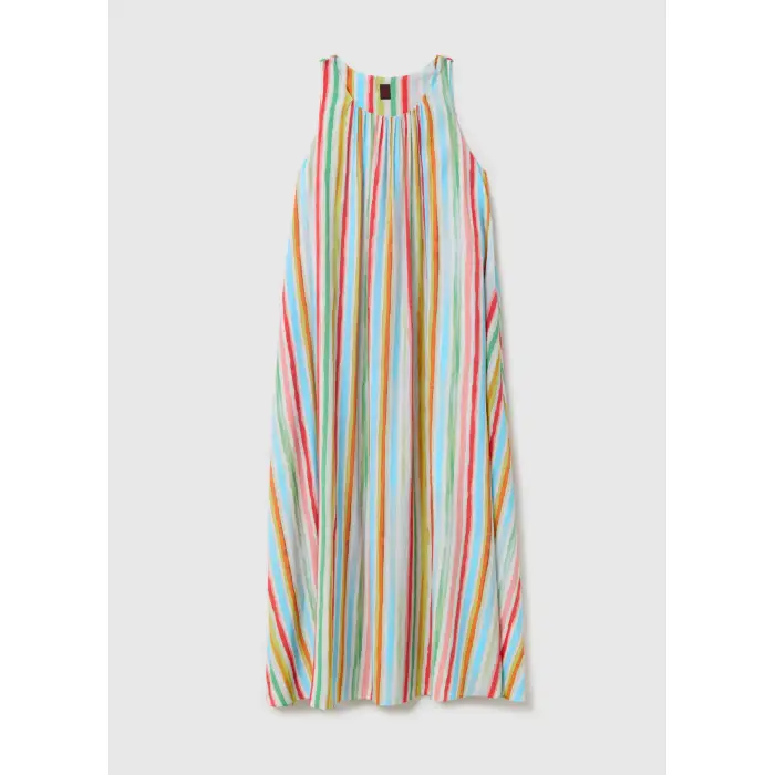 Stefanel Robe lunga a righe donna Multicolore