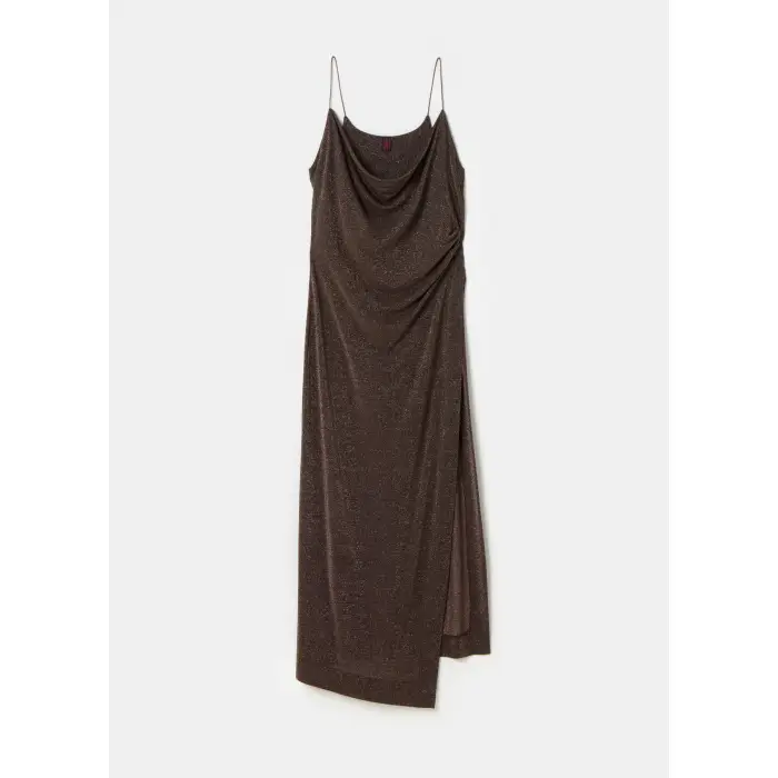 Stefanel Robe nuisette con fessura maxi donna Lurex Marron
