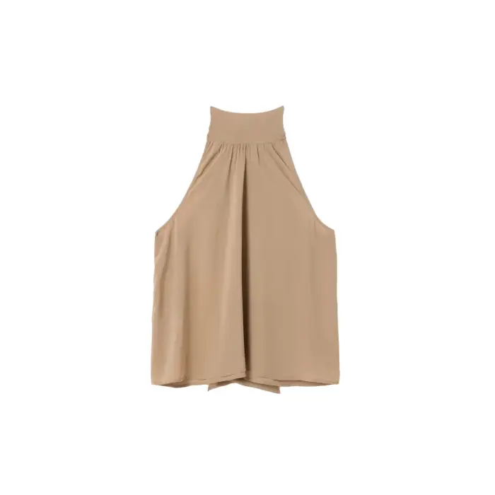 Top con nodo sulla schiena donna Stefanel Beige