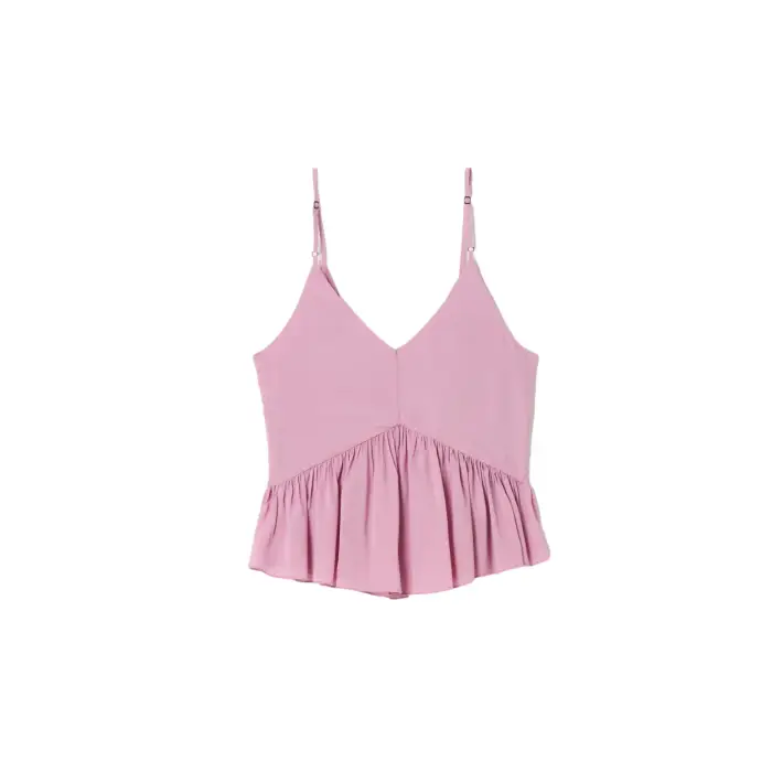 Top da donna Stefanel Crêpe Chine Rose