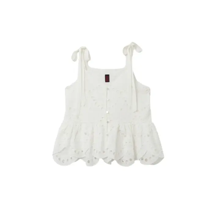 Top in pizzo donna Stefanel Blanc