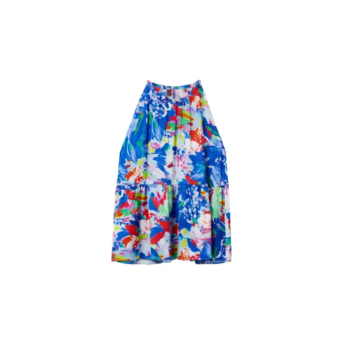 Top in viscosa con col a halter donna Stefanel Multicolore