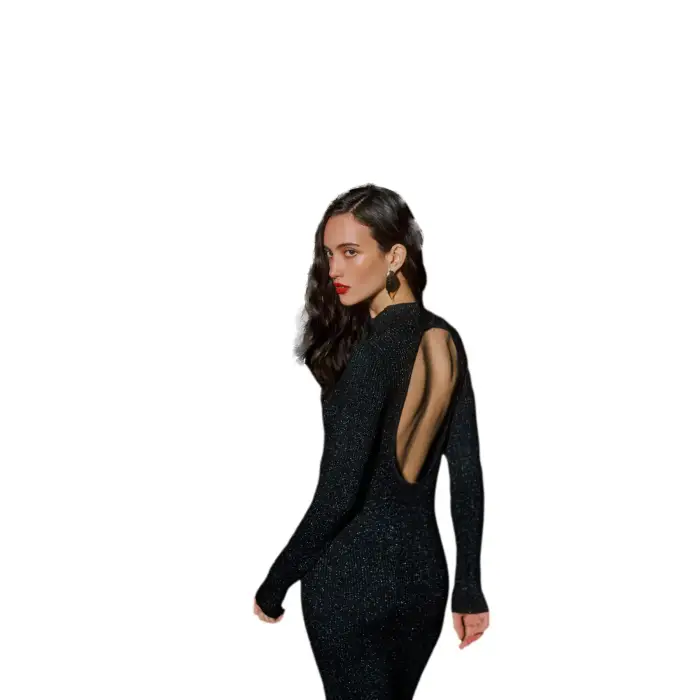 Vestito in maglia da donna Stefanel Lurex Noir