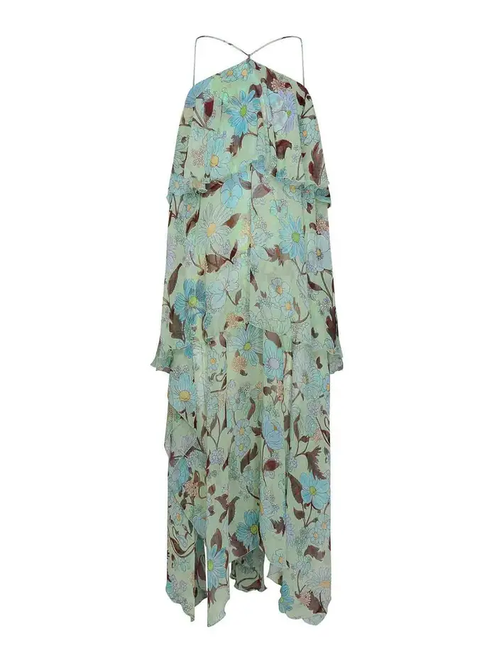 Stella Mccartney Abito in seta multicolor Multicolore