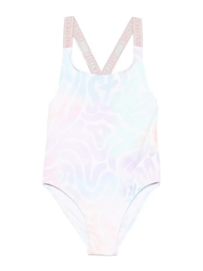 Stella Mccartney Costume Da Bagno Con Logo Multicolore