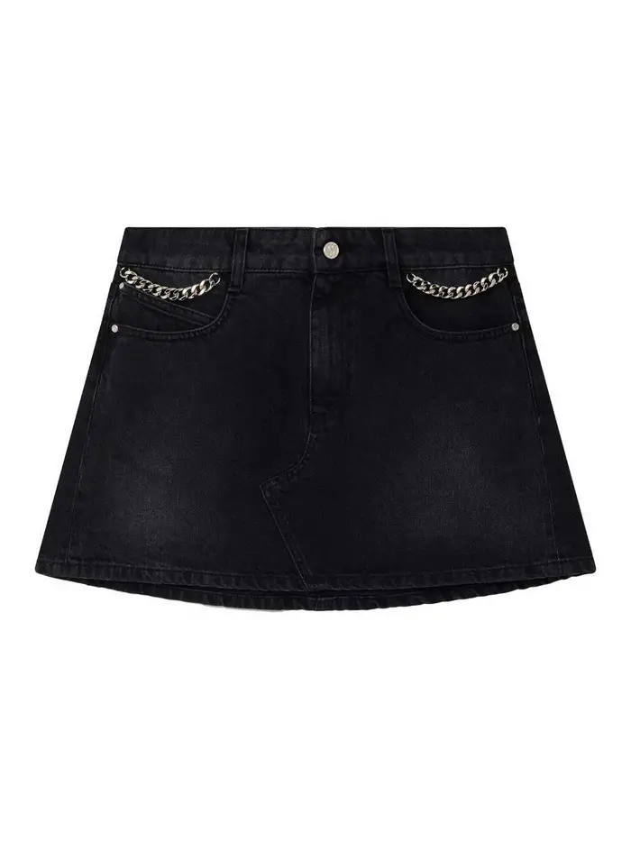 Stella Mccartney Minigonna in denim nero