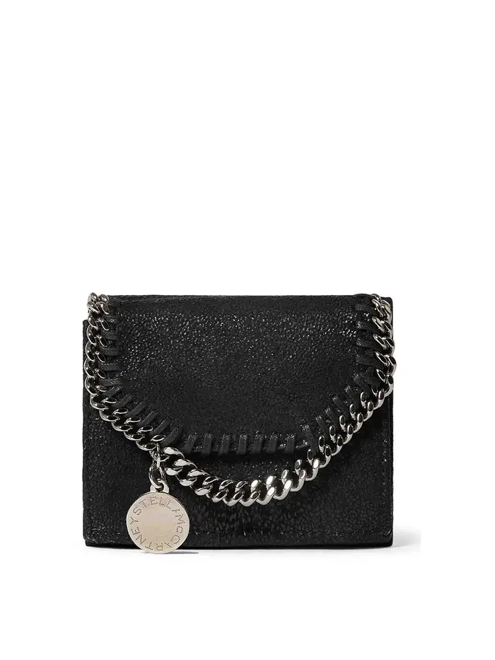 Stella Mccartney Portafoglio tri-fold Falabella Nero