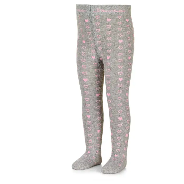 Collant con motivo di cuori per ragazza Sterntaler Gris