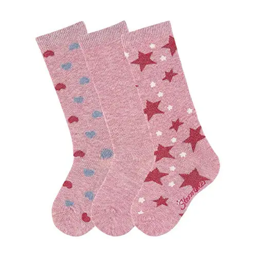 Sterntaler Kniestrümpfe 3er-pack Bambina, Rosa (Rosa Mel. 703)
