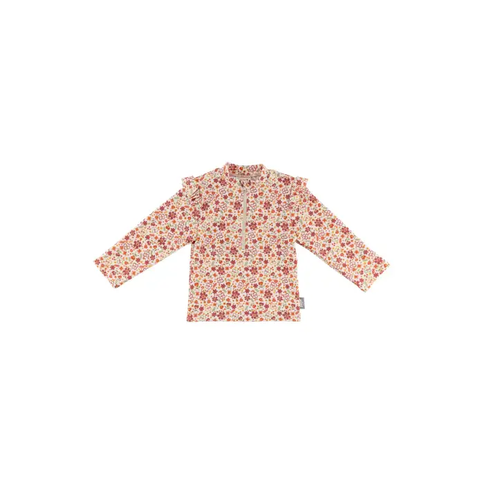 Sterntaler T-shirt da bagno a maniche lunghe per ragazza Fleurs Blanc