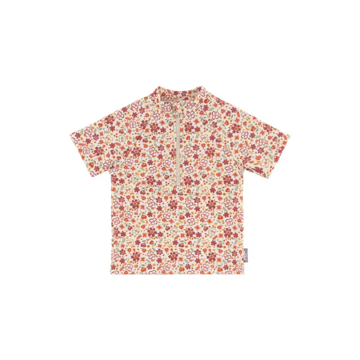 Sterntaler T-shirt da bagno per ragazza Fleurs Blanc