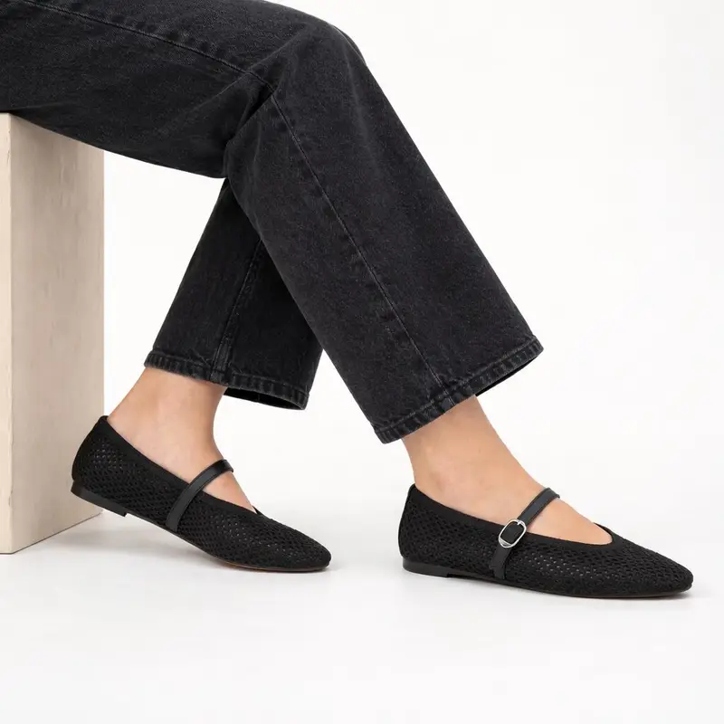 Steve Madden Gayla Rose Blacl Ballerina - 35 5