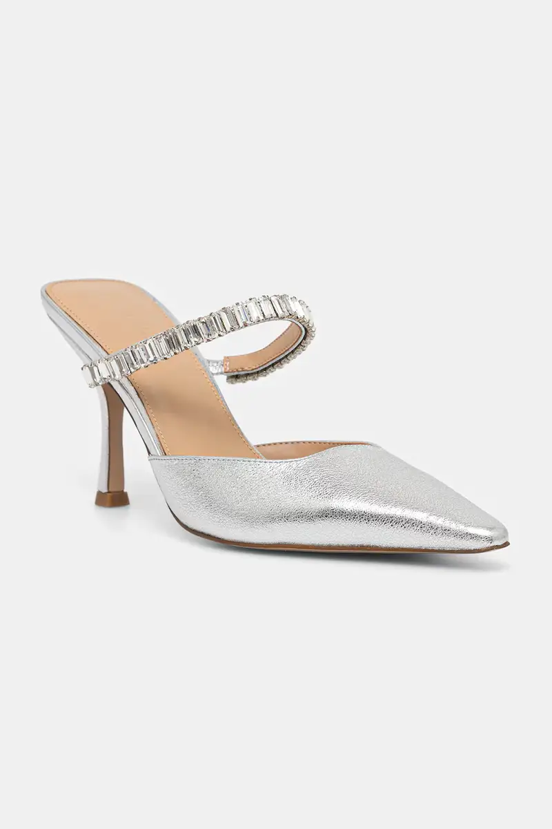 Steve Madden infradito in pelle Brecki-R donna colore argento 11003897