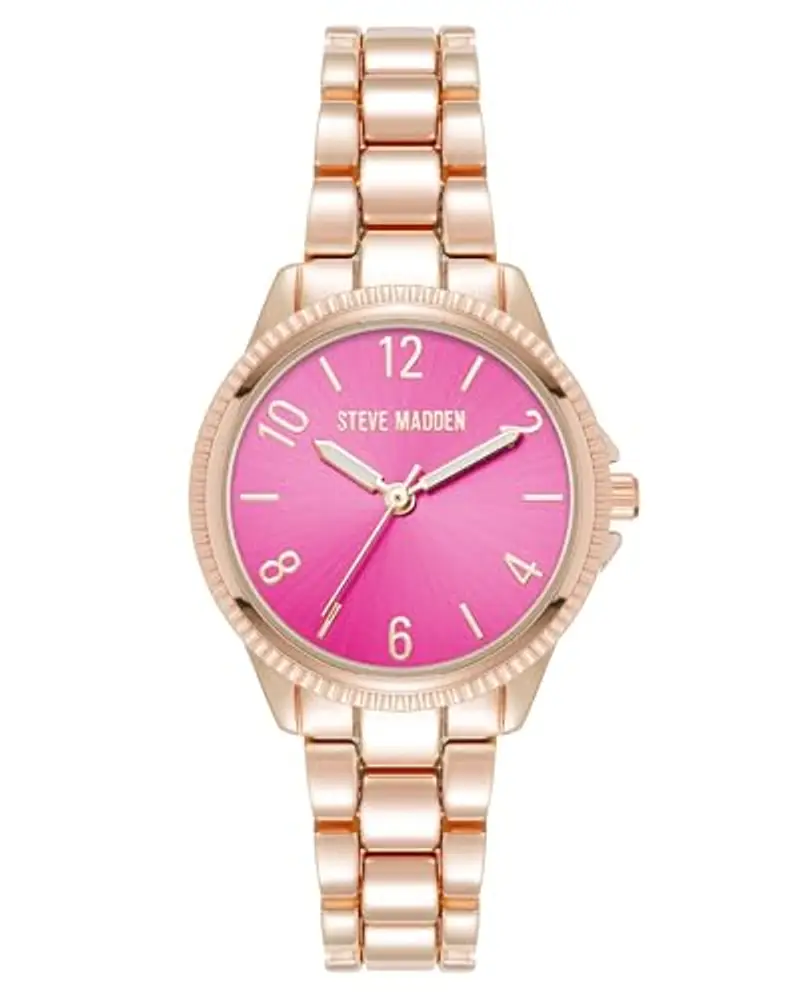 Steve Madden Orologio da donna, Rosa shocking/Oro rosa