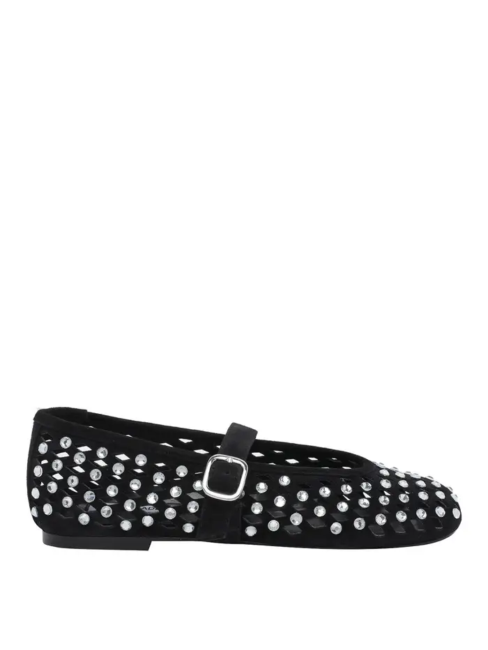 Steve Madden Replica del balletto in pelle scamosciata Nero