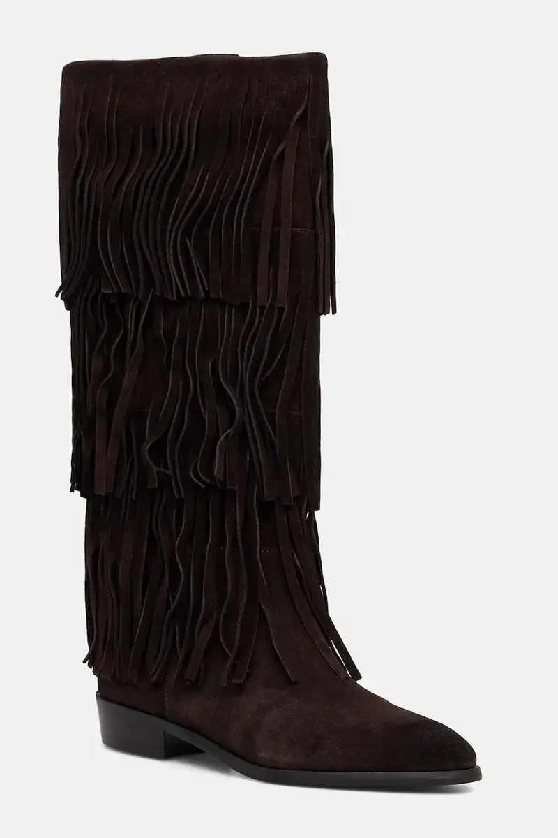 Steve Madden stivali in pelle scamosciata Spur donna colore marrone 11003916