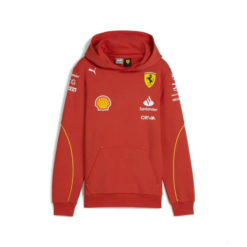 Stichd Ferrari felpa con cappuccio, Puma, squadra, bambini, rosso, 2024
