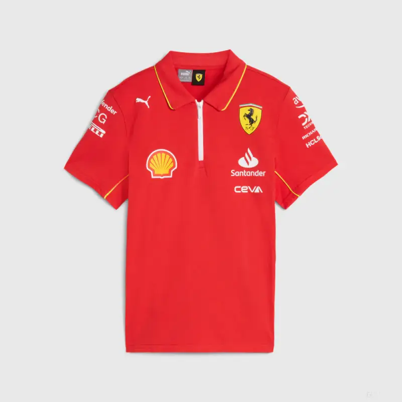 Stichd Ferrari Maglietta collo camicia, Puma, squadra, bambini, rosso, 2024