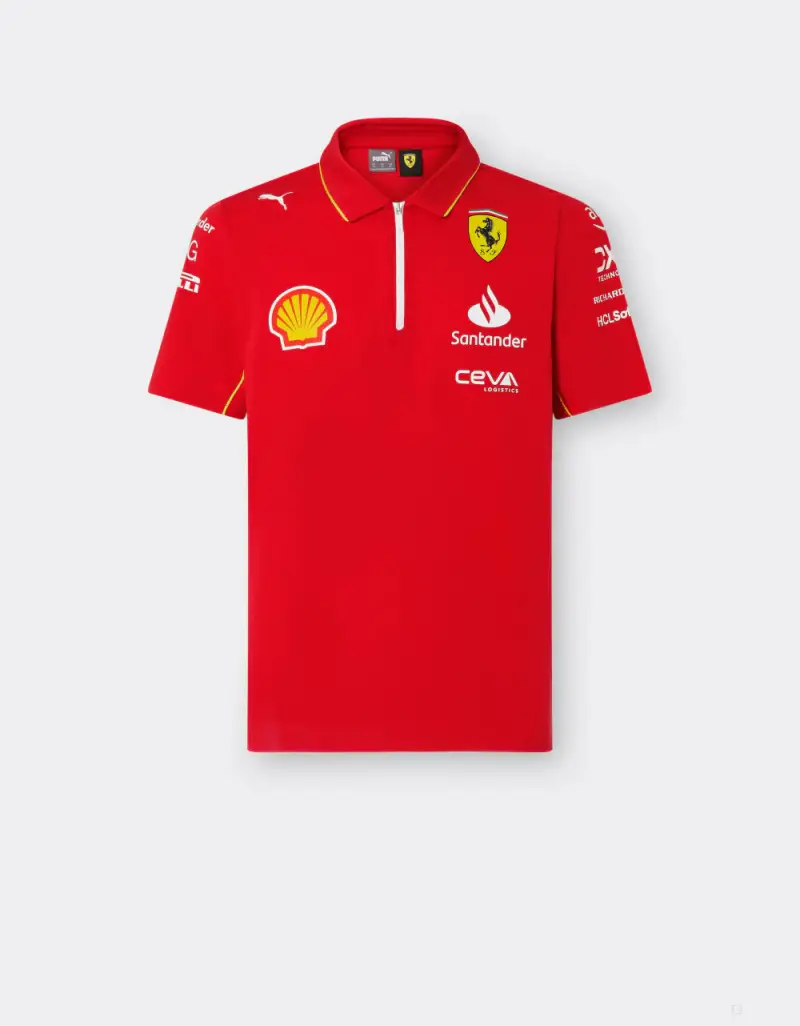 Stichd Ferrari Maglietta collo camicia, Puma, squadra, rosso, 2024
