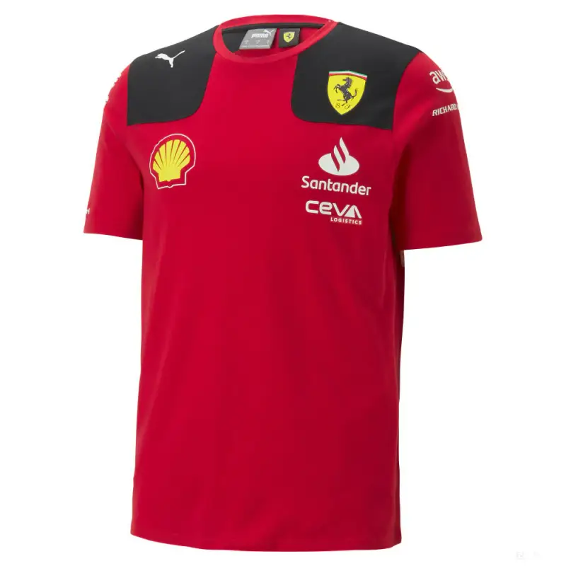Stichd Ferrari Maglietta, Puma, Charles Leclerc, Squadra, Rosso, 2023