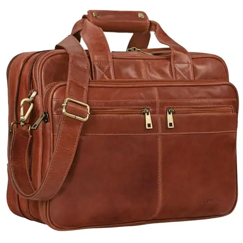 STILORD 'Alexander' Borsa da lavoro in pelle uomo donna Grande borsa porta documenti e PC Ventiquattrore da ufficio