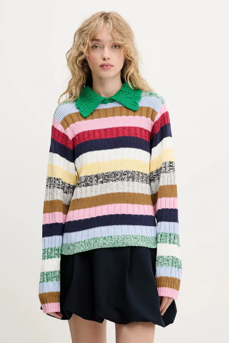 Stine Goya maglione donna colore verde SG-PF25-K033-2386 Multicolore