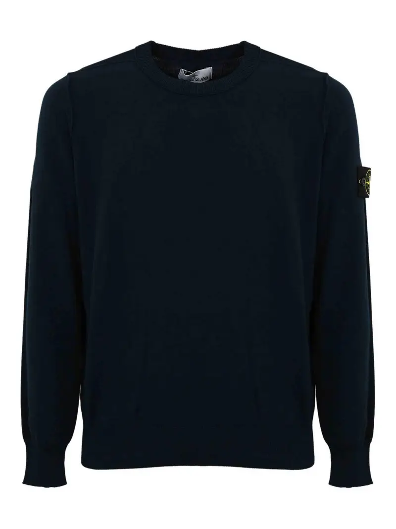 Stone Island 5100053 maglia di cotone organico morbido Blu
