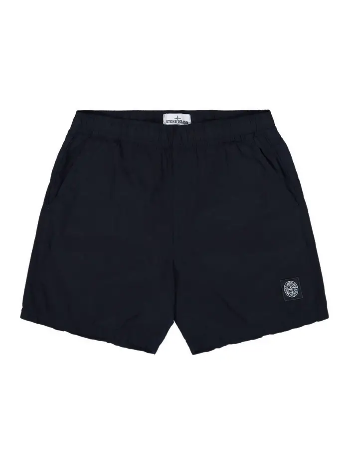 Stone Island Costume Da Bagno Blu Con Toppa Con Logo