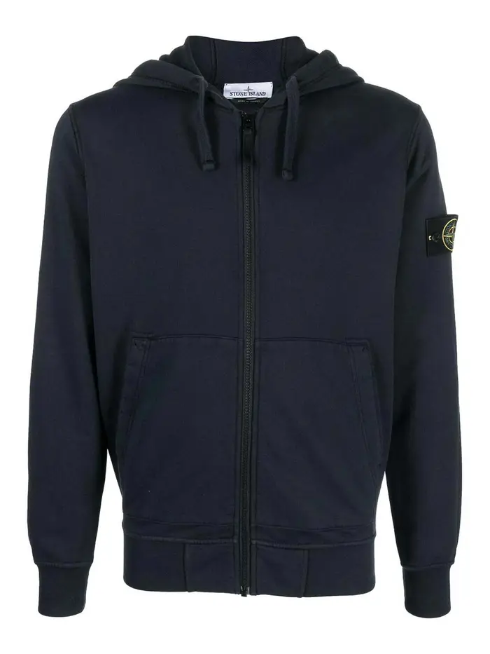 Stone Island Felpa con cappuccio con zip Blu