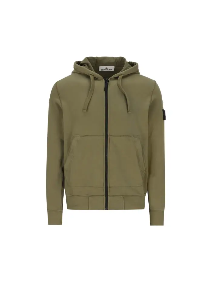 STONE ISLAND Felpa realizzata in cotone VERDE