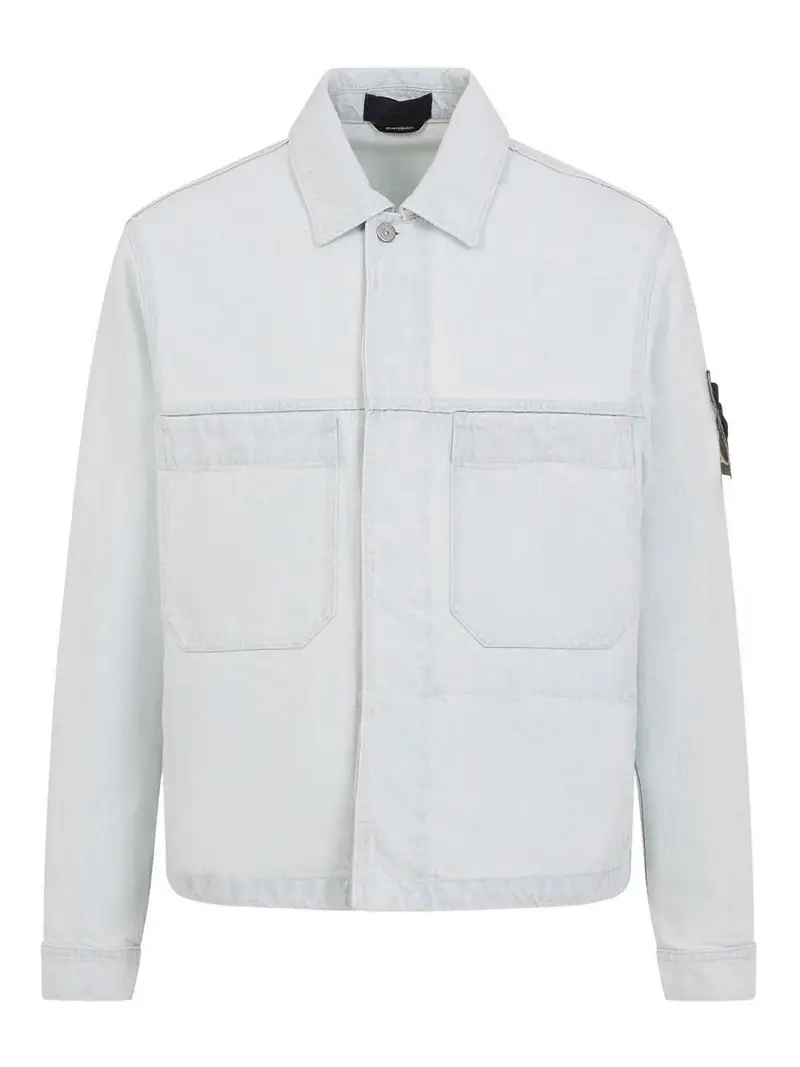 Stone Island Giacca da motociclista Grigio Chiaro