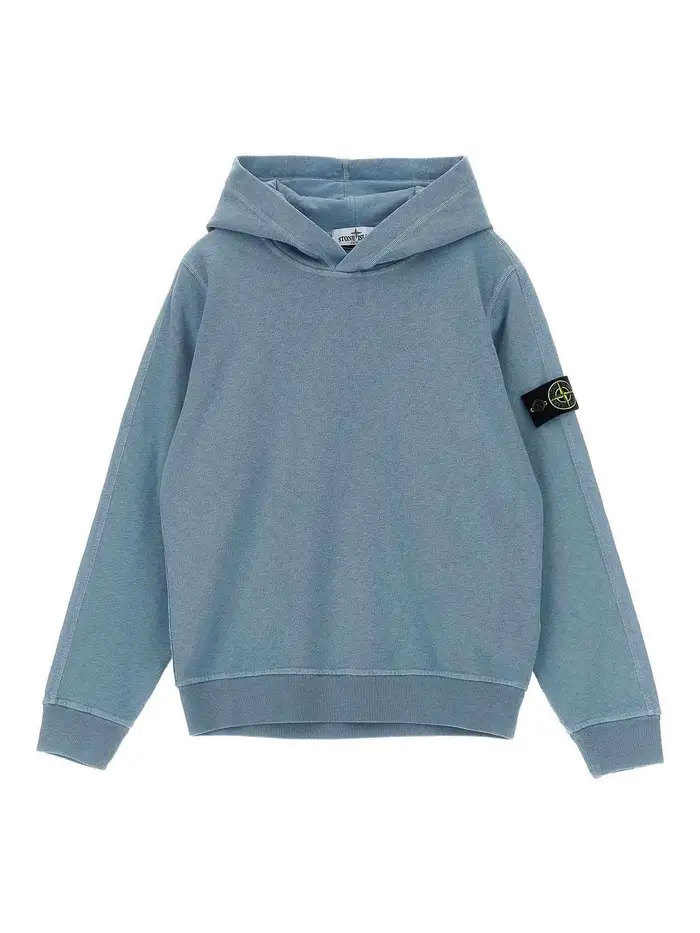 Stone Island Junior Felpa Azzurro