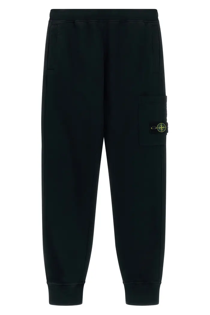 STONE ISLAND JUNIOR Jogging Cargo Badge Logo Nero