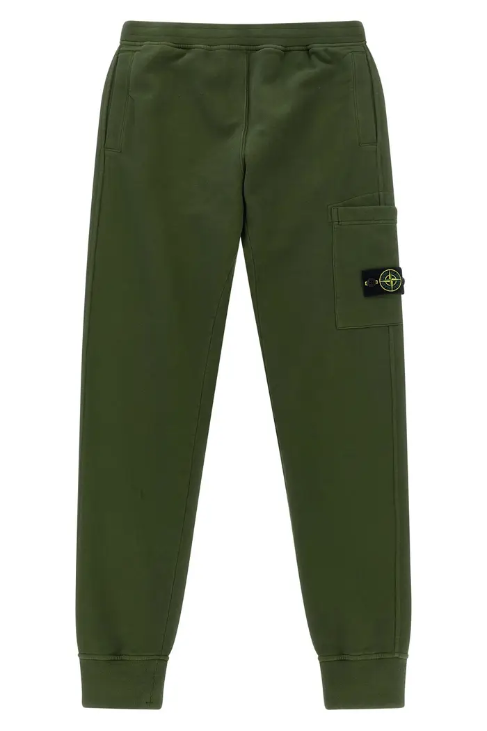 STONE ISLAND JUNIOR Jogging Cargo Badge Logo Verde