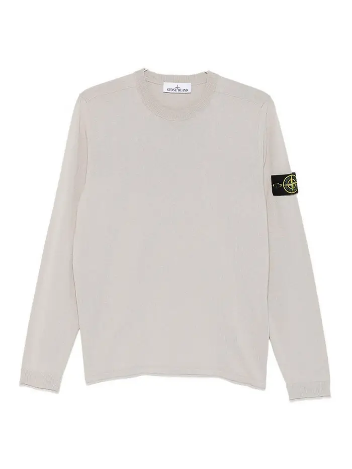 Stone Island Maglia girocollo in cotone grigio