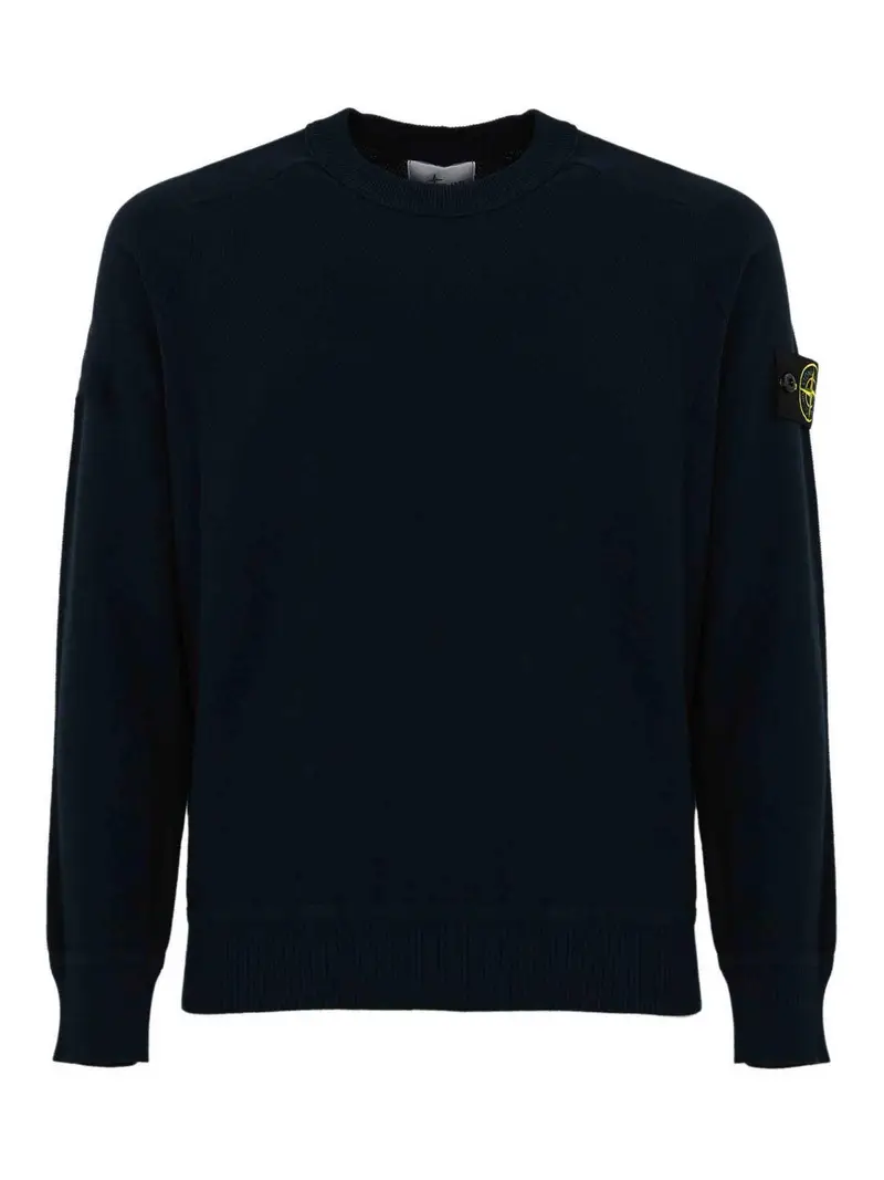 Stone Island Maglia Soft Organic Cotton Micro Blu