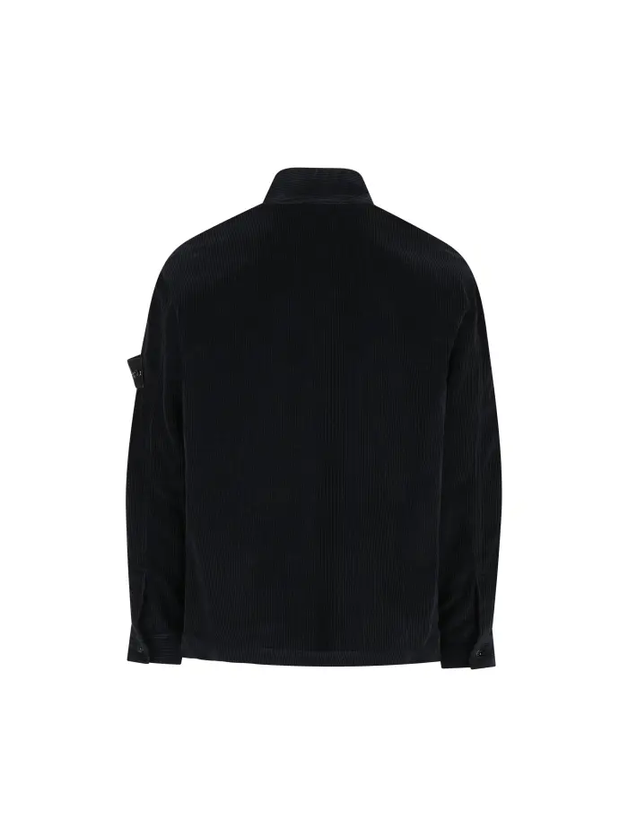 Overshirt in cotone BLU