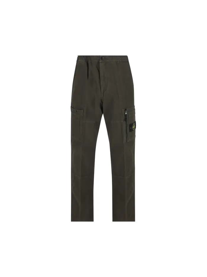 Pantalone cargo in ripstop di cotone GRIGIO