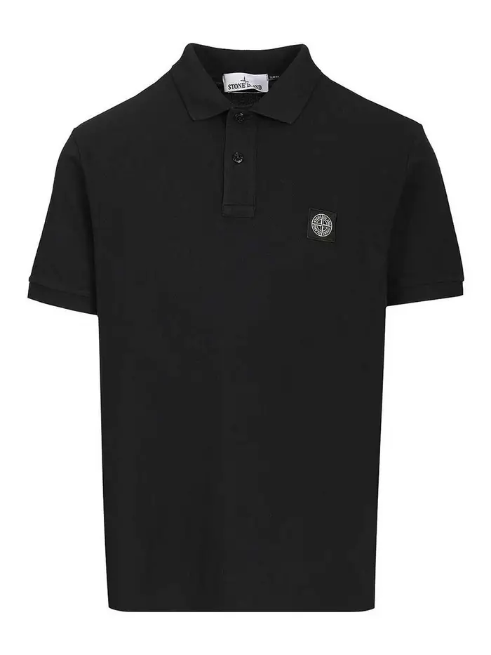 Stone Island Polo a maniche corte in cotone Blu