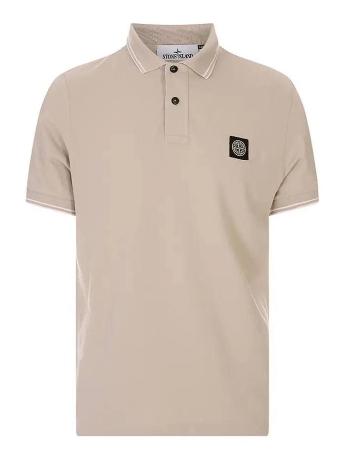 Stone Island Polo M Corta VestibilitÃ Slim Grigio