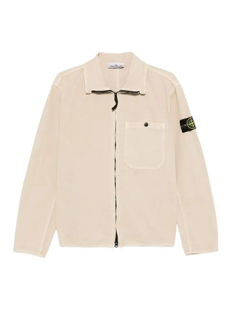 Stone Island Sovracamicia comfort con cerniera Beige