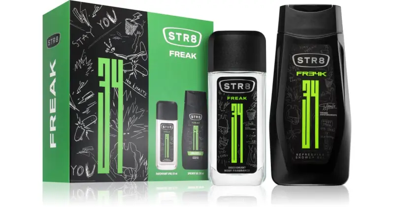 Str8 FR34K Set confezione regalo spray corpo uomo 85 ml + gel doccia uomo 250 ml