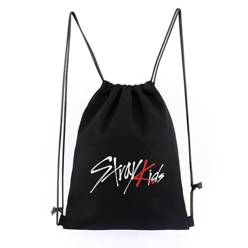 SCISSH Stray-Kids - Zaino con coulisse, in tela, per la scuola, A