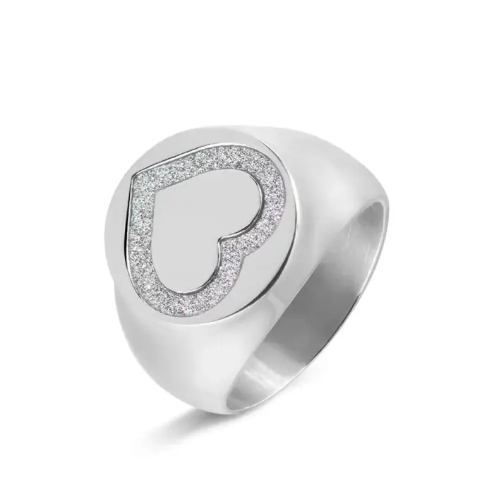 Stroili Anello Chevalier Aura Acciaio Bianco